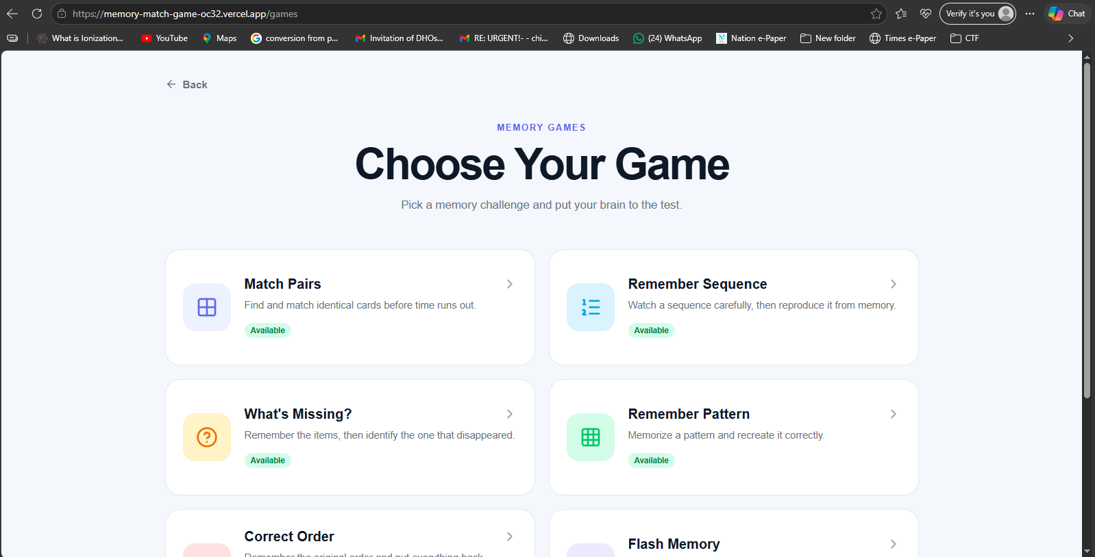 Game Selection