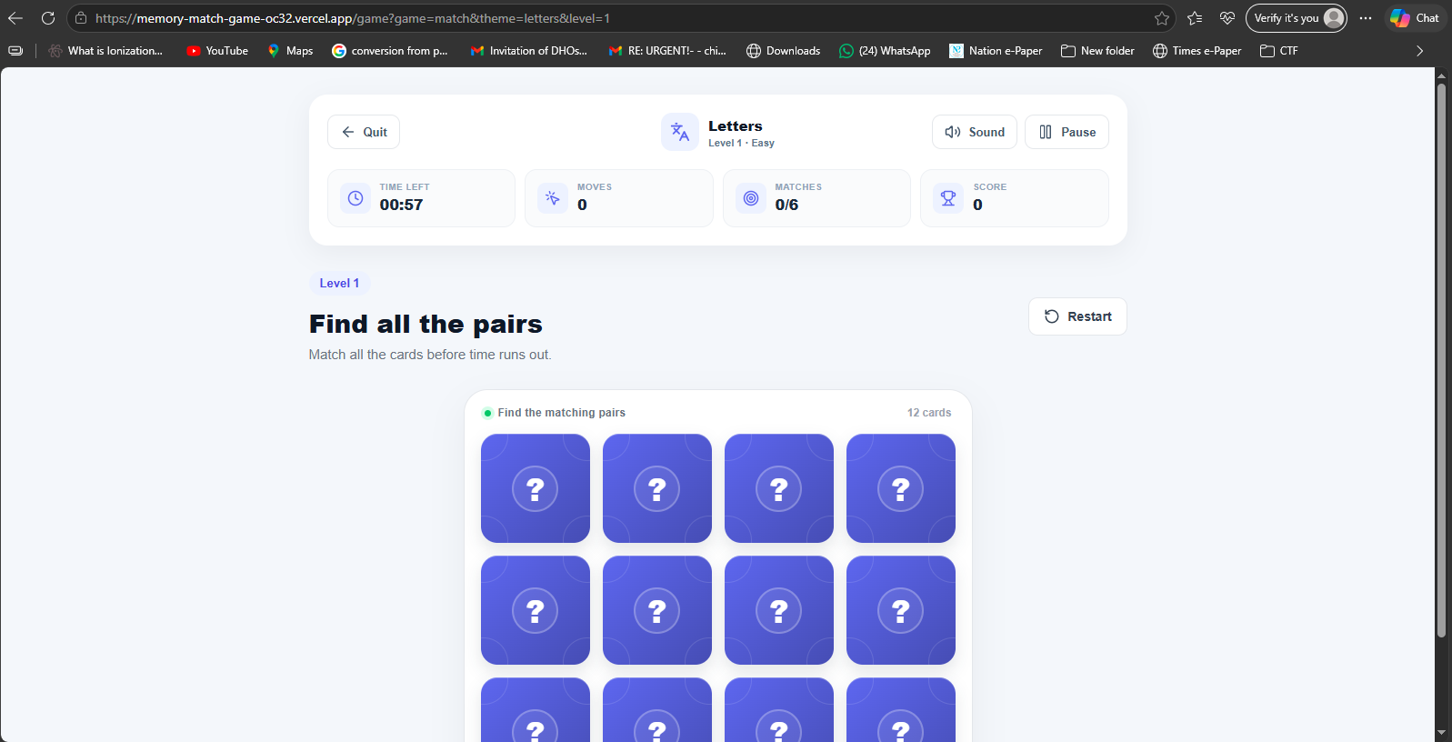 Match Pairs