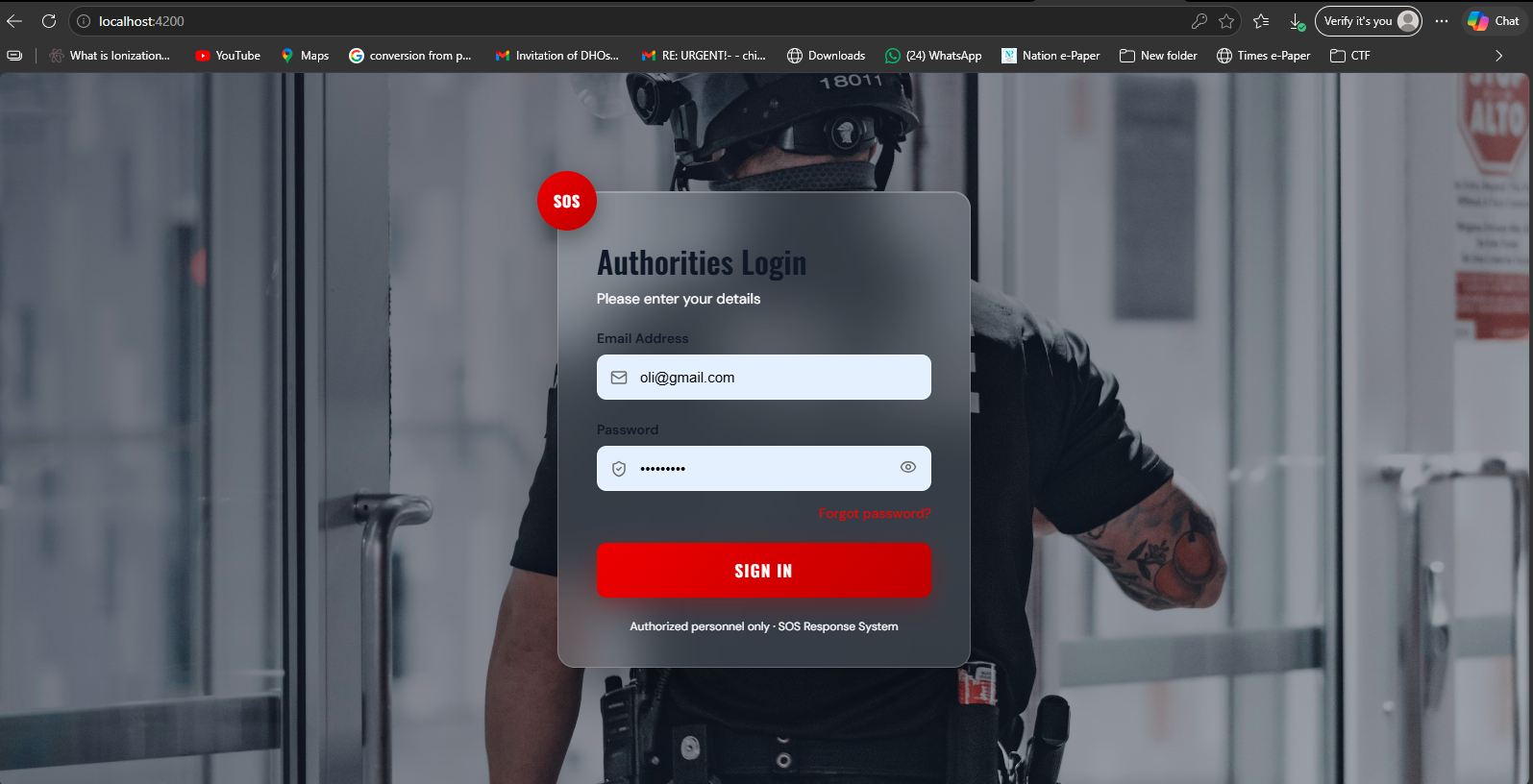 Dashboard Login